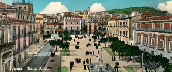 Piazza Cavour negli anni "50 del XX sec.